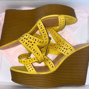 Golden Justfab Wedges